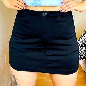 Black polyester 90s 2000s y2k dress Mini skirt